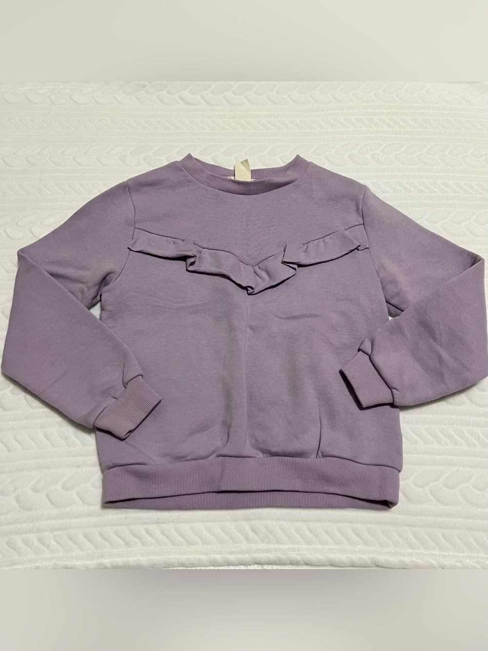 💗 H&M -‎ Girls Lilac Ruffle-Front Sweatshirt
